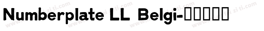Numberplate LL Belgi字体转换